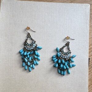 Elegant Turquoise Chandelier Earrings